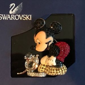 Swarovski Crystal Mickey Mouse Brooch- Brand new- Never worn